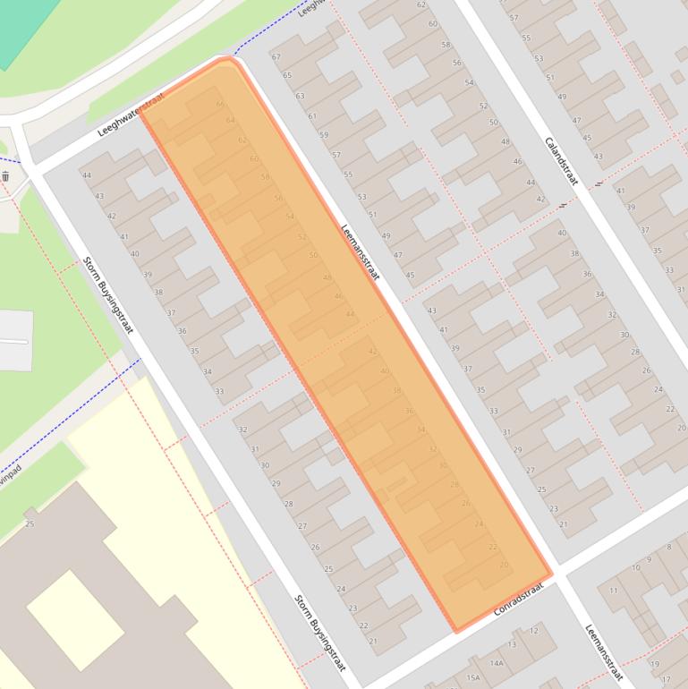 Kaart van postcodegebied 2332VM.