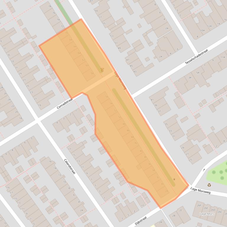 Kaart van postcodegebied 2332XD.