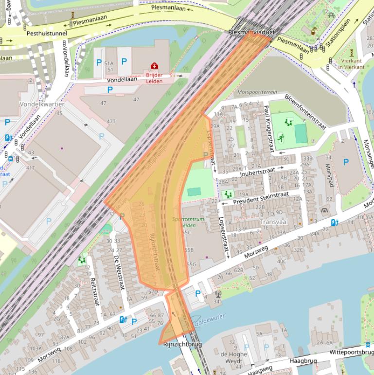 Kaart van postcodegebied 2332XR.