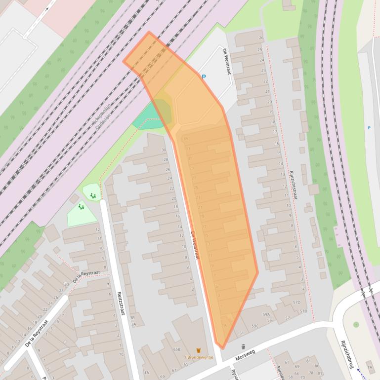 Kaart van postcodegebied 2332XS.