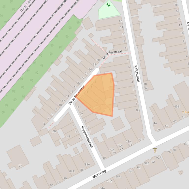 Kaart van postcodegebied 2332XW.