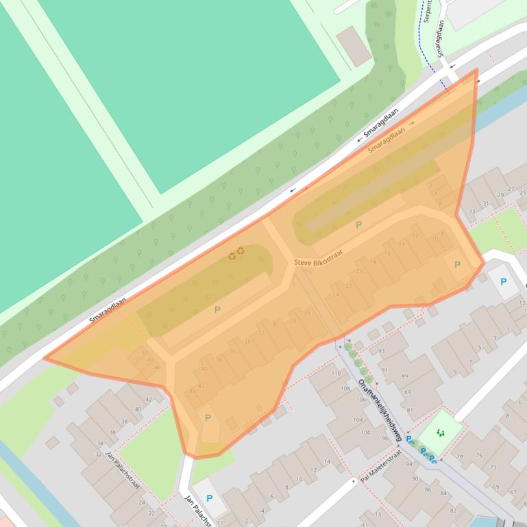 Kaart van postcodegebied 2332ZL.