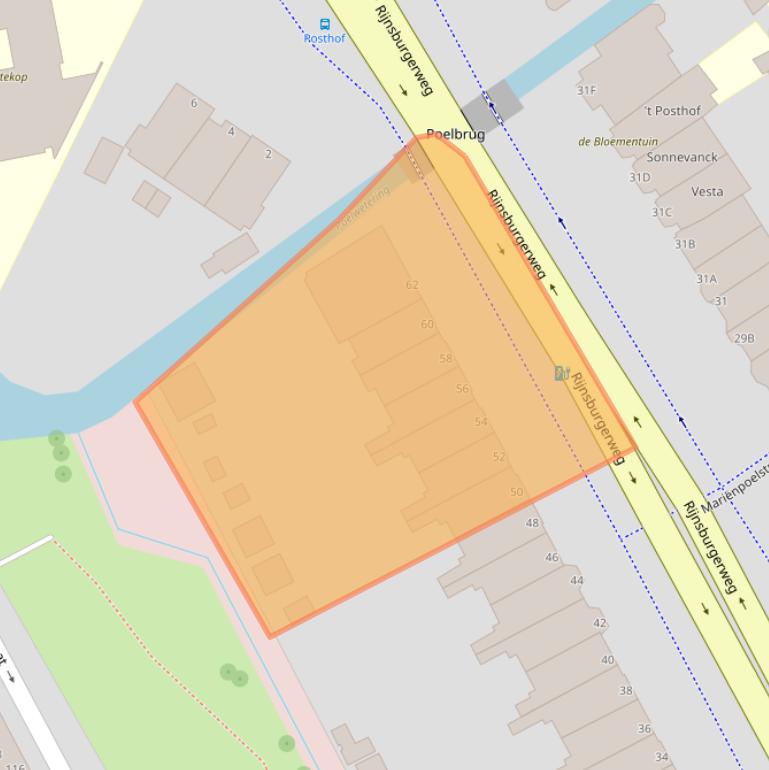 Kaart van postcodegebied 2333AC.