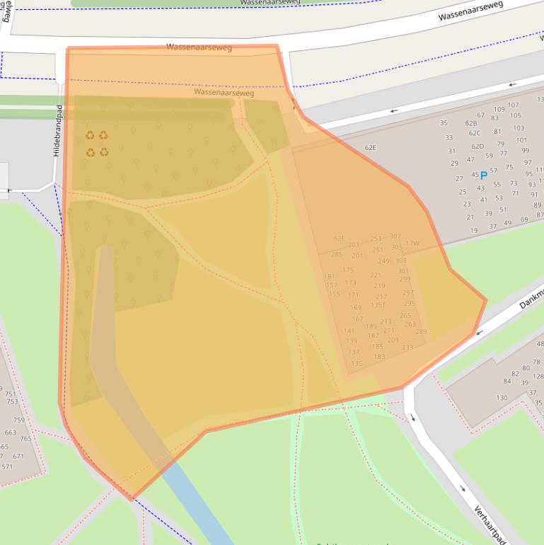 Kaart van postcodegebied 2333BS.