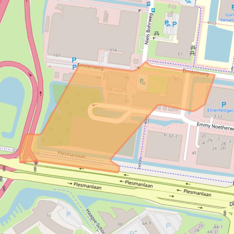 Kaart van postcodegebied 2333CD.