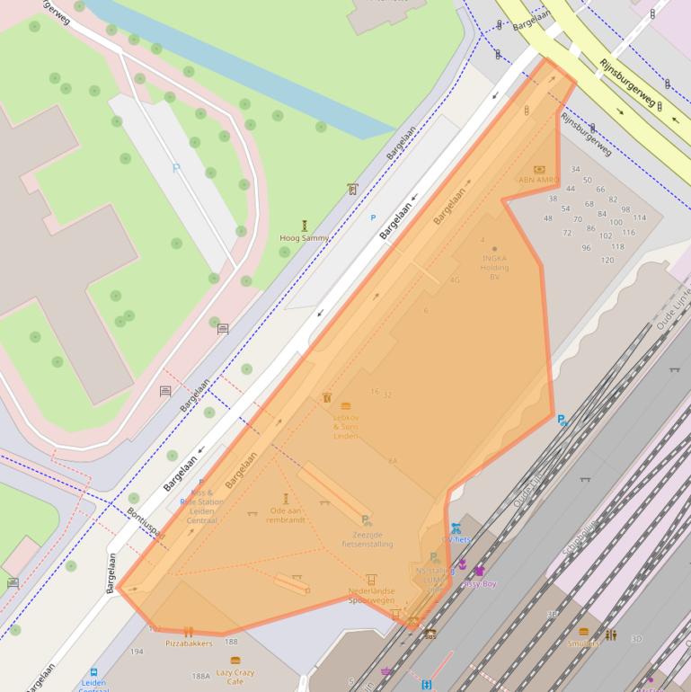 Kaart van postcodegebied 2333CT.