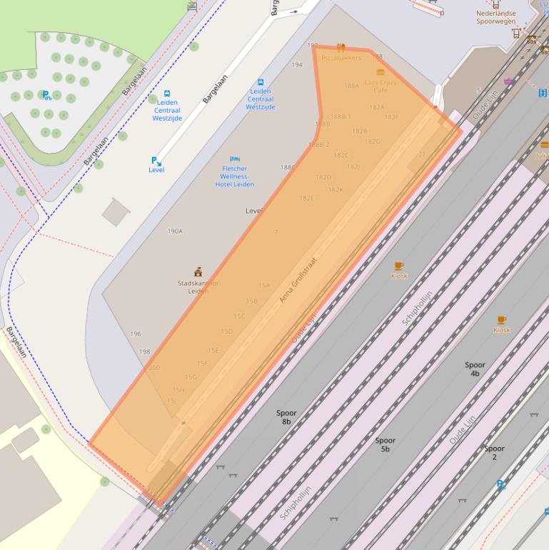 Kaart van postcodegebied 2333CX.