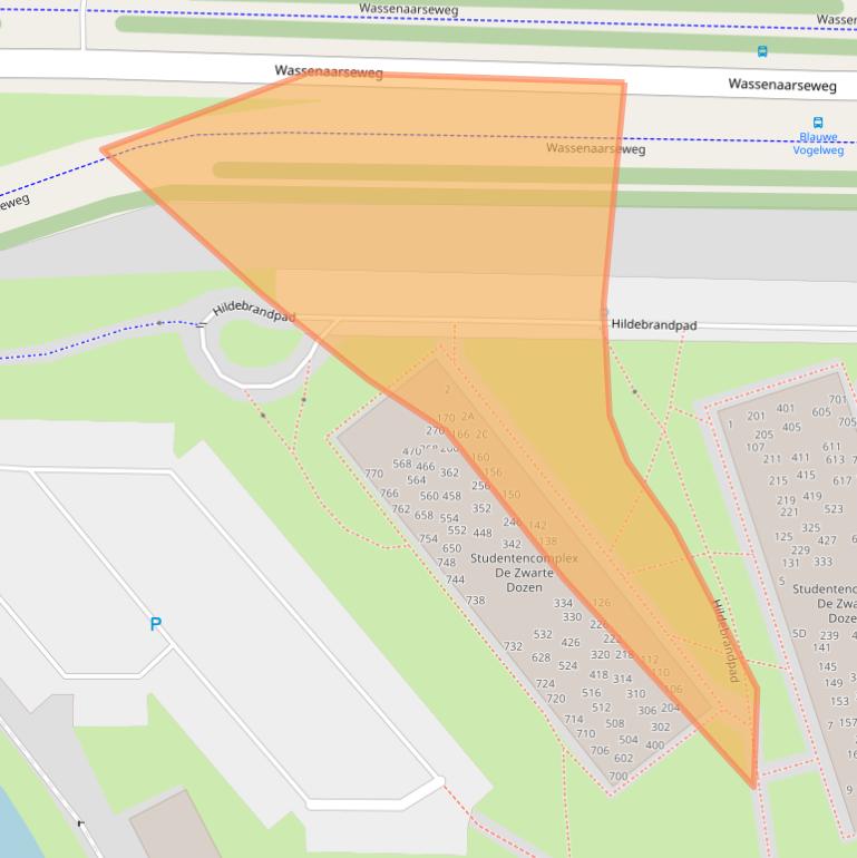 Kaart van postcodegebied 2333DA.