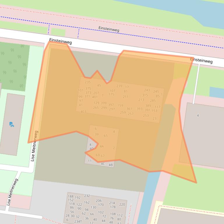 Kaart van postcodegebied 2333DL.