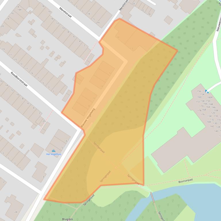 Kaart van postcodegebied 2333VL.