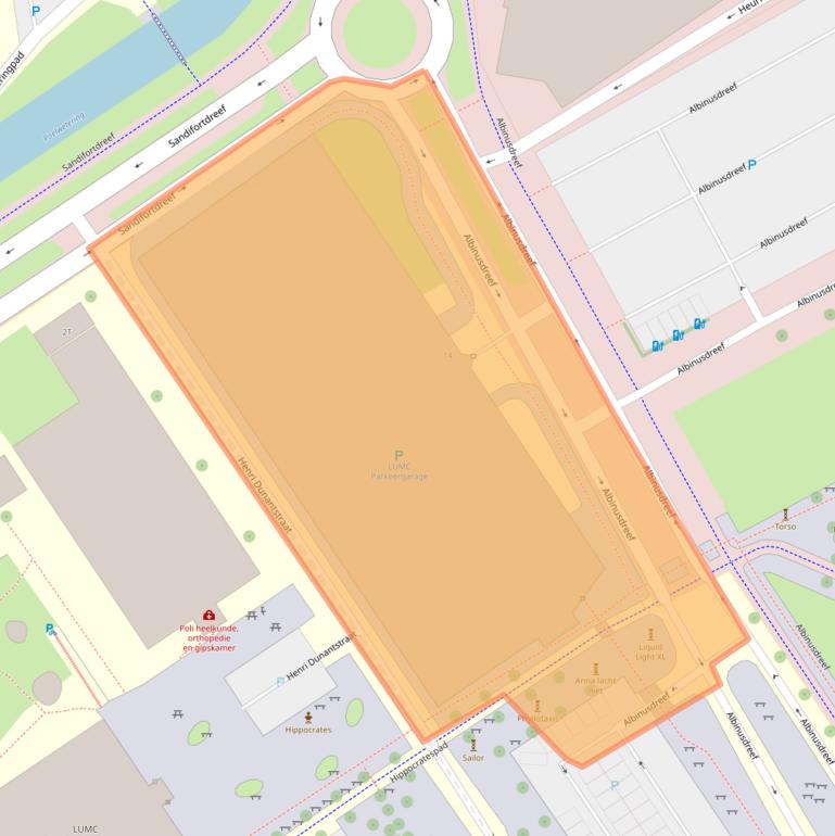 Kaart van postcodegebied 2333ZB.