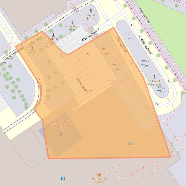 Kaart van postcodegebied 2333ZE.