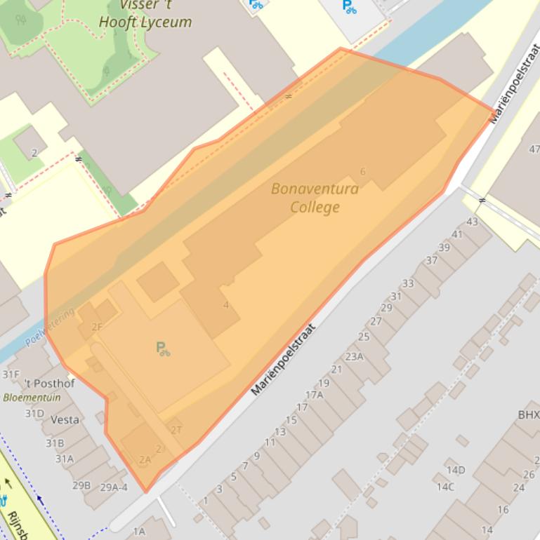 Kaart van postcodegebied 2334CZ.