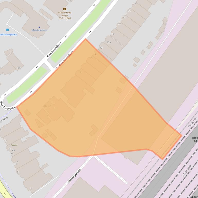 Kaart van postcodegebied 2334EB.