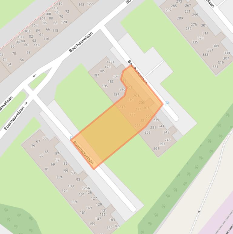 Kaart van postcodegebied 2334EK.