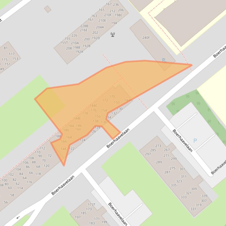 Kaart van postcodegebied 2334EV.