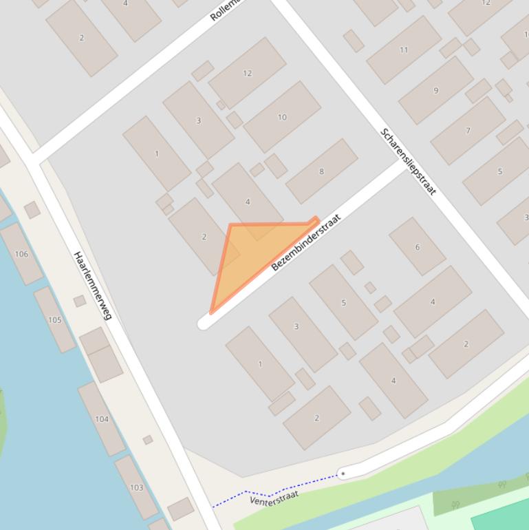 Kaart van postcodegebied 2334GA.