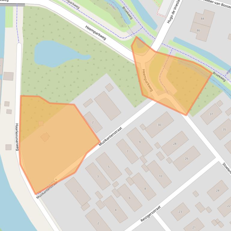 Kaart van postcodegebied 2334GC.