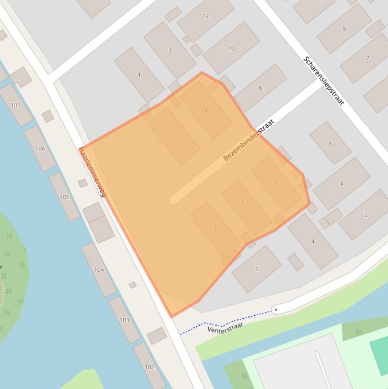 Kaart van postcodegebied 2334GH.