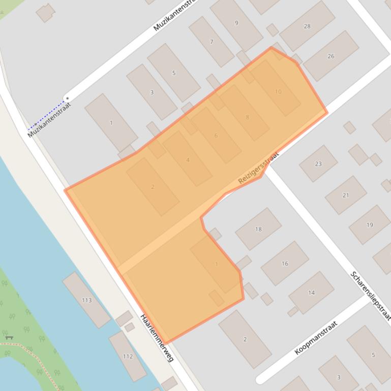 Kaart van postcodegebied 2334GN.