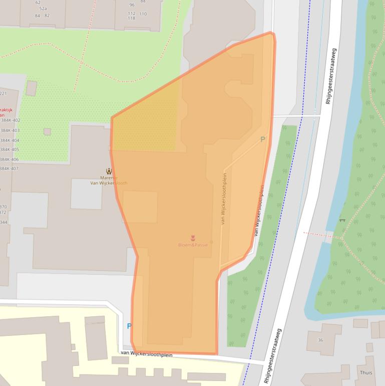 Kaart van postcodegebied 2341BB.