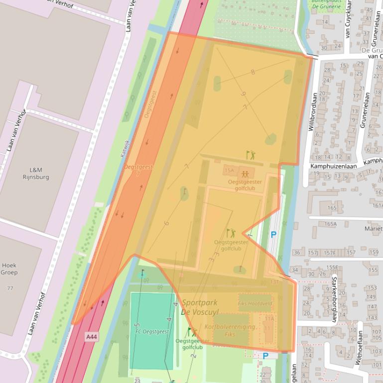 Kaart van postcodegebied 2341BN.