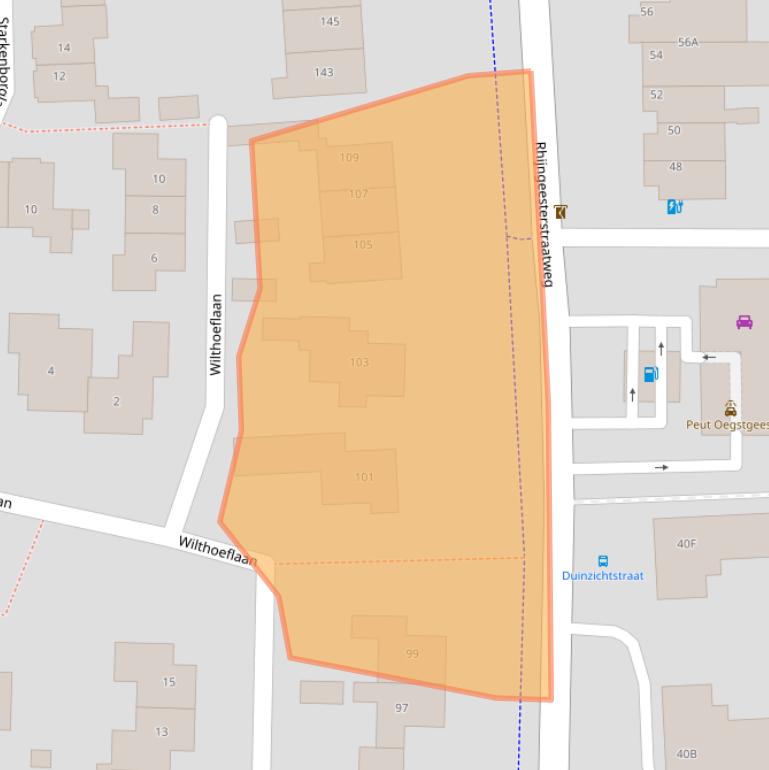 Kaart van postcodegebied 2341BS.