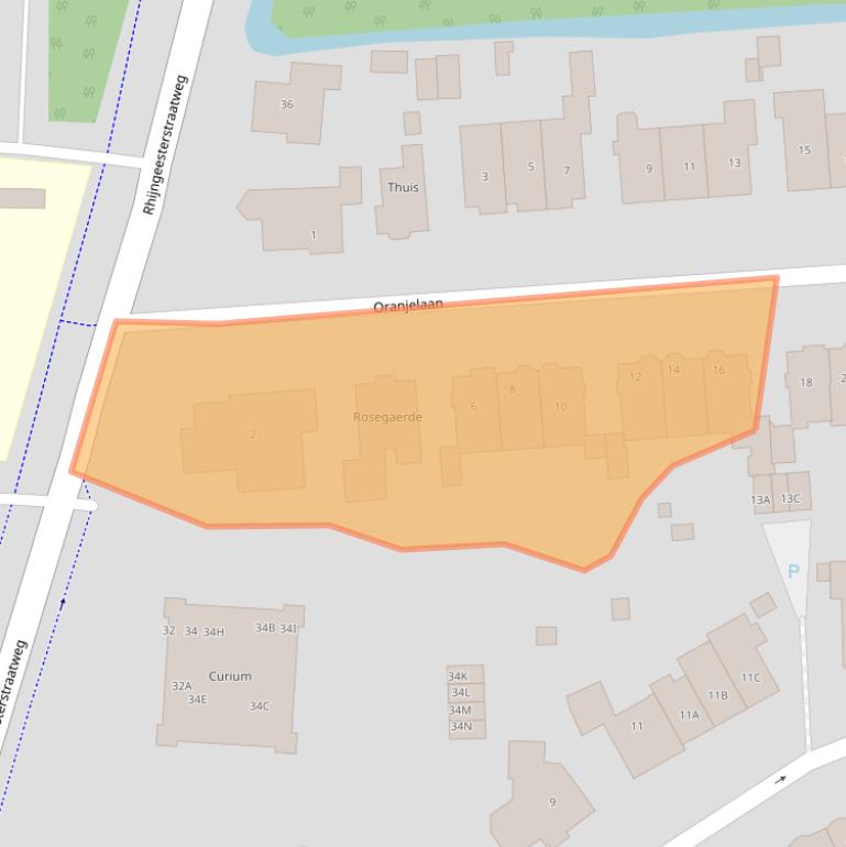 Kaart van postcodegebied 2341CC.