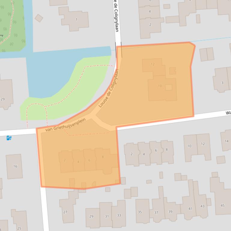 Kaart van postcodegebied 2341CE.