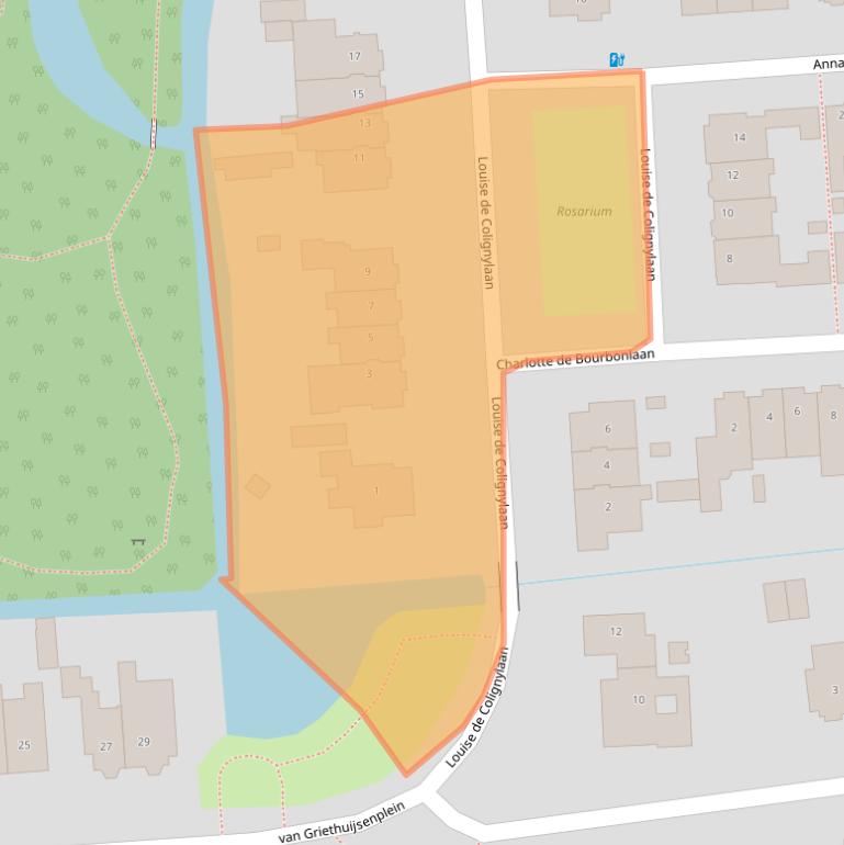 Kaart van postcodegebied 2341CG.