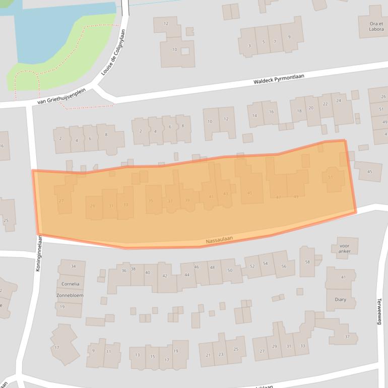 Kaart van postcodegebied 2341EC.