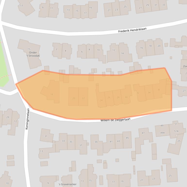 Kaart van postcodegebied 2341EK.