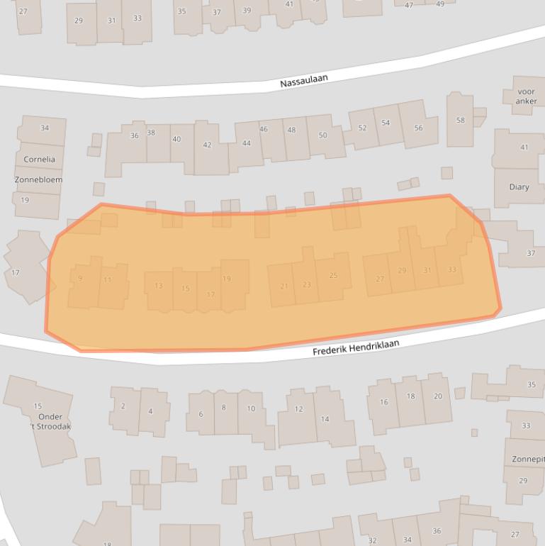 Kaart van postcodegebied 2341ET.