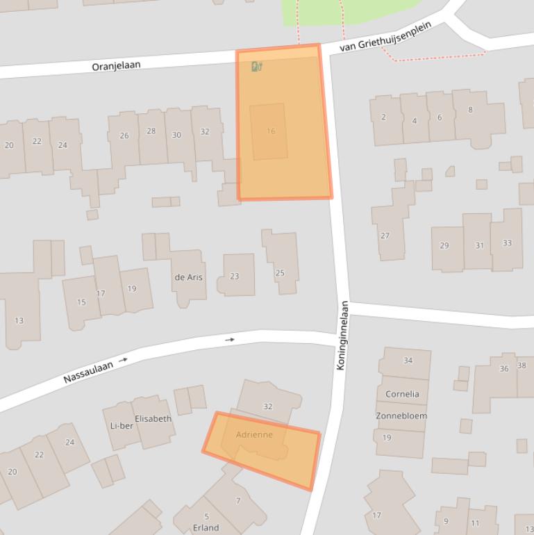 Kaart van postcodegebied 2341EZ.