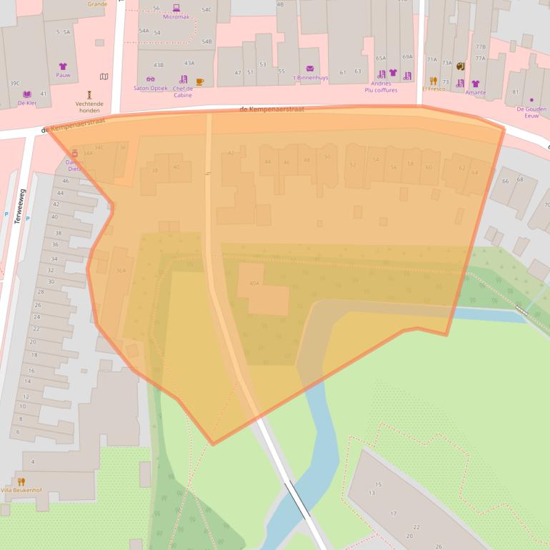 Kaart van postcodegebied 2341GN.