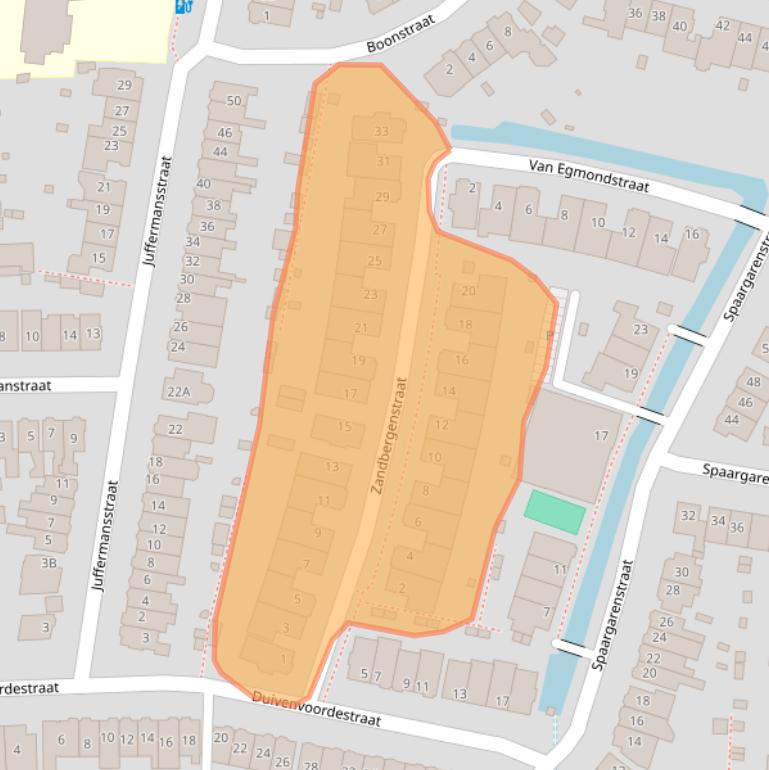Kaart van postcodegebied 2341GW.