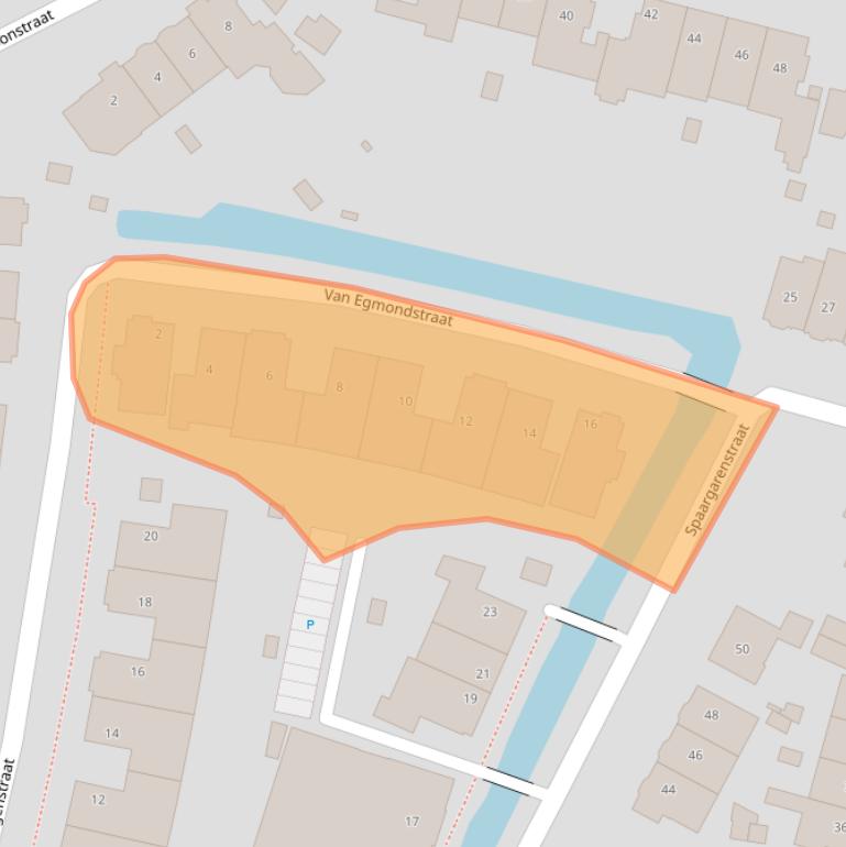 Kaart van postcodegebied 2341GX.