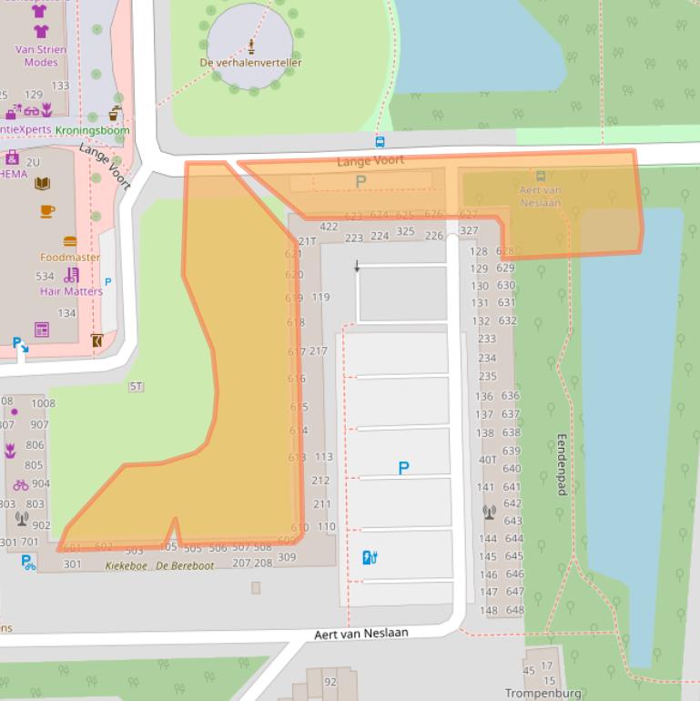 Kaart van postcodegebied 2341HV.
