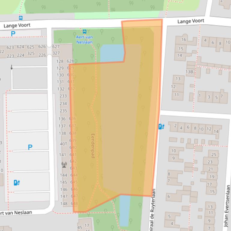 Kaart van postcodegebied 2341HW.