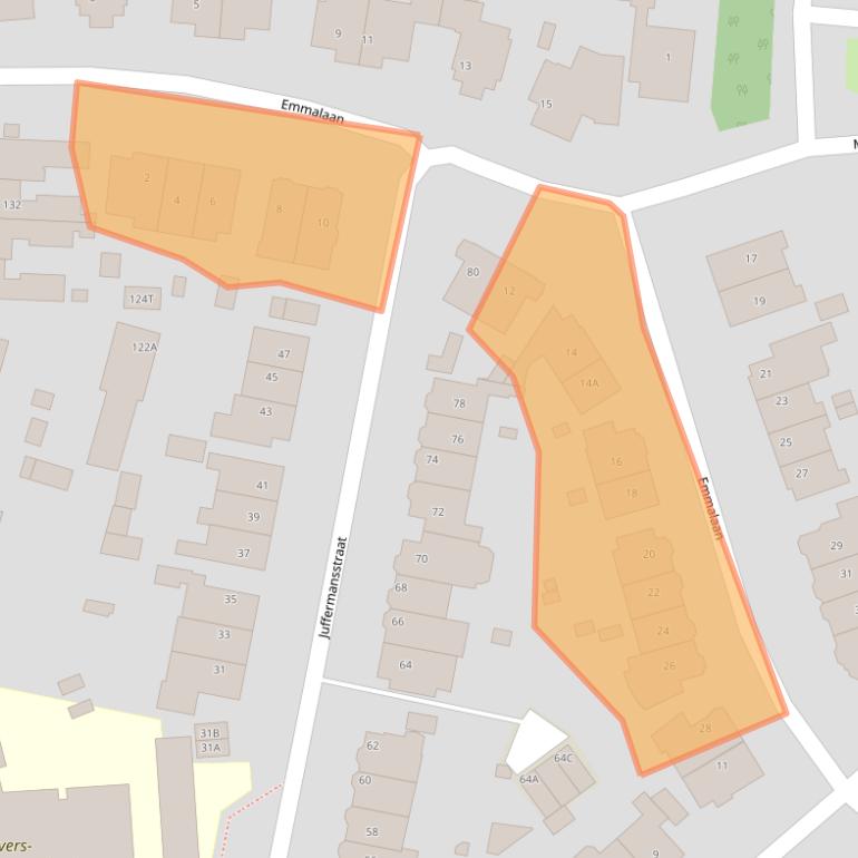 Kaart van postcodegebied 2341JP.