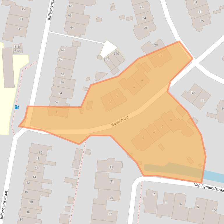 Kaart van postcodegebied 2341JS.