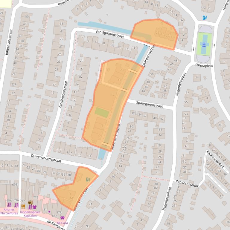 Kaart van postcodegebied 2341JV.