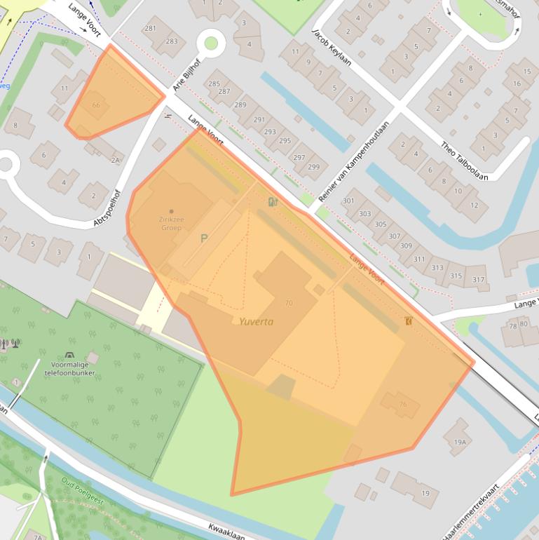 Kaart van postcodegebied 2341KD.