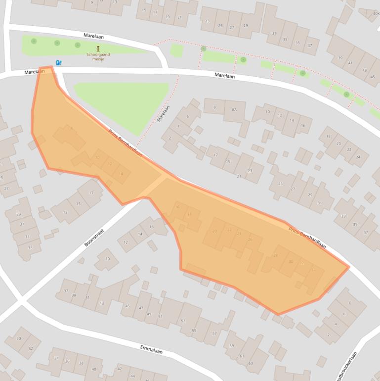 Kaart van postcodegebied 2341KK.