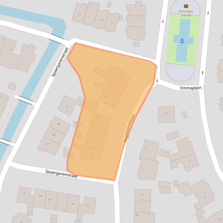 Kaart van postcodegebied 2341KR.