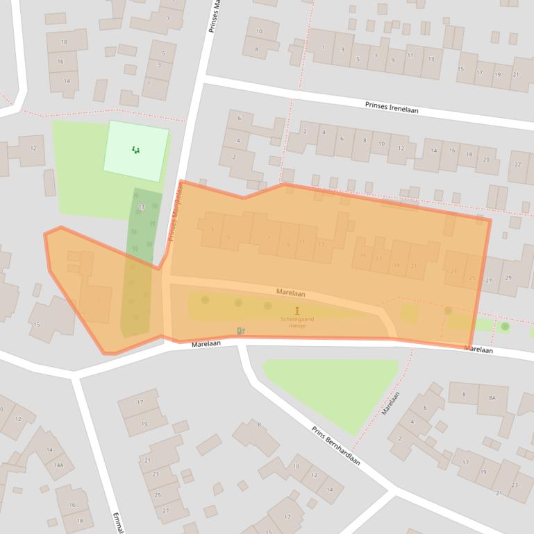 Kaart van postcodegebied 2341LA.