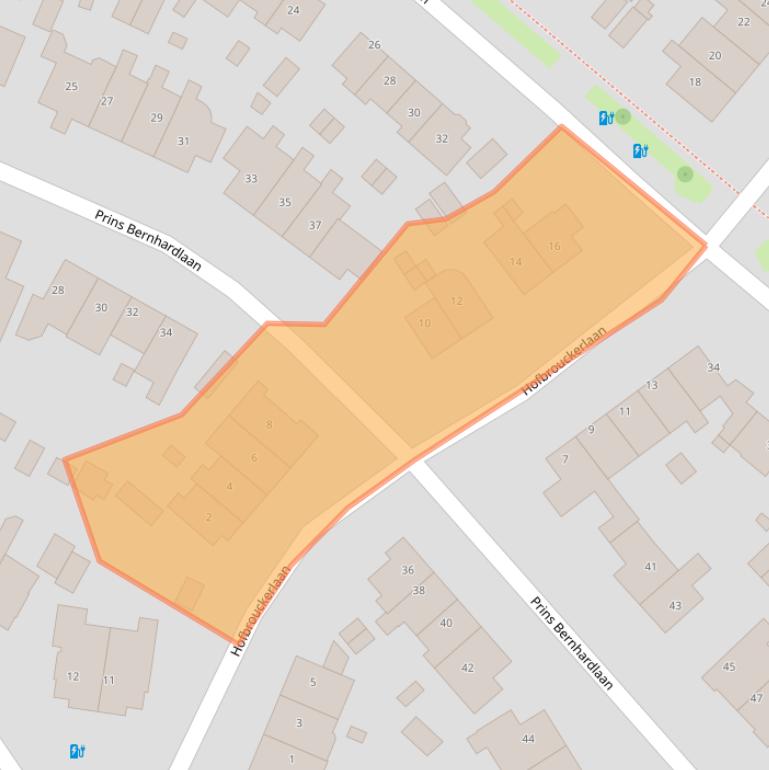 Kaart van postcodegebied 2341LN.