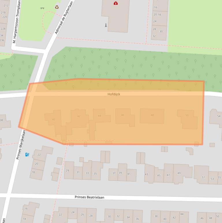Kaart van postcodegebied 2341ND.