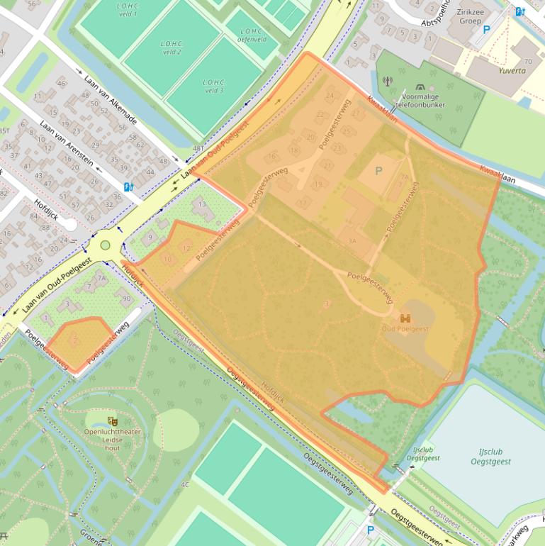 Kaart van postcodegebied 2341NM.