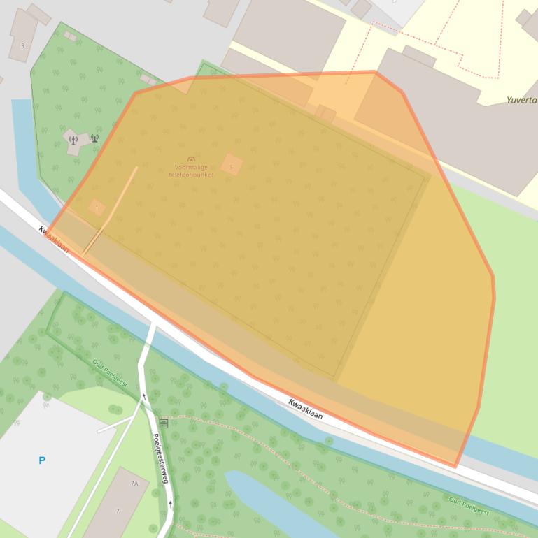 Kaart van postcodegebied 2341NN.